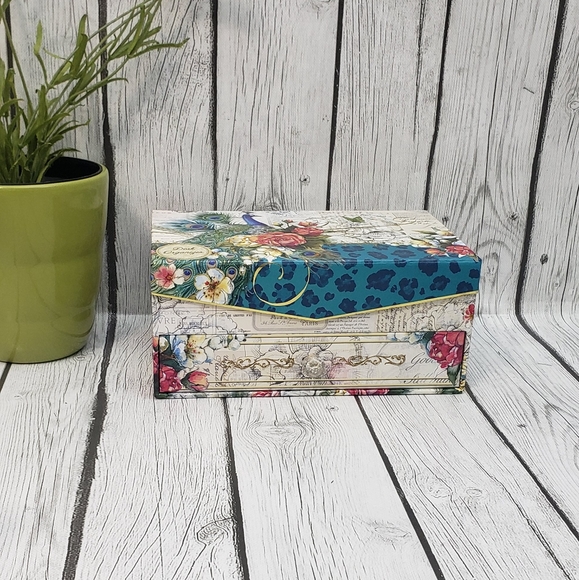 Punch Studio Leopard Peacock 3-Compartment Organizer - Picture 1 of 13